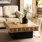 17"H Contemporary Coffee Table Solid Wood Pedestal Coffee Cocktail Table Clearhalo 'Coffee & Accent Tables' 'Coffee Tables' 'coffee_tables' 'furn' 'furn_coffee_tables' 'Furniture' 'Living Room Furniture' 1200x1200_adc33222-d392-4024-9d12-74def48bdd32
