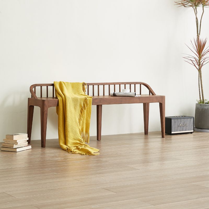 Banc de bois de cendre contemporain banc de sièges intérieurs avec 4 jambes