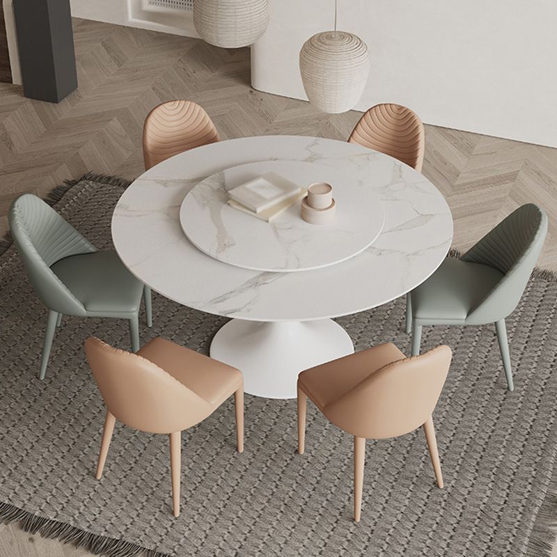 Modern Matte Finish Stone Table Round Tulip Dining Table for Home Clearhalo ' dining_table' 'Dining Tables & Seating' 'Dining Tables' 'furn' 'furn_dining_table' 'Furniture' 'furniture_dining_table' 'Kitchen & Dining Furniture' 'kitchen&dining_furn' 'kitchen' 'kitchen_dining_table' 1200x1200_adc45c6b-29ab-46dc-b398-f6e0c9ba2c9f