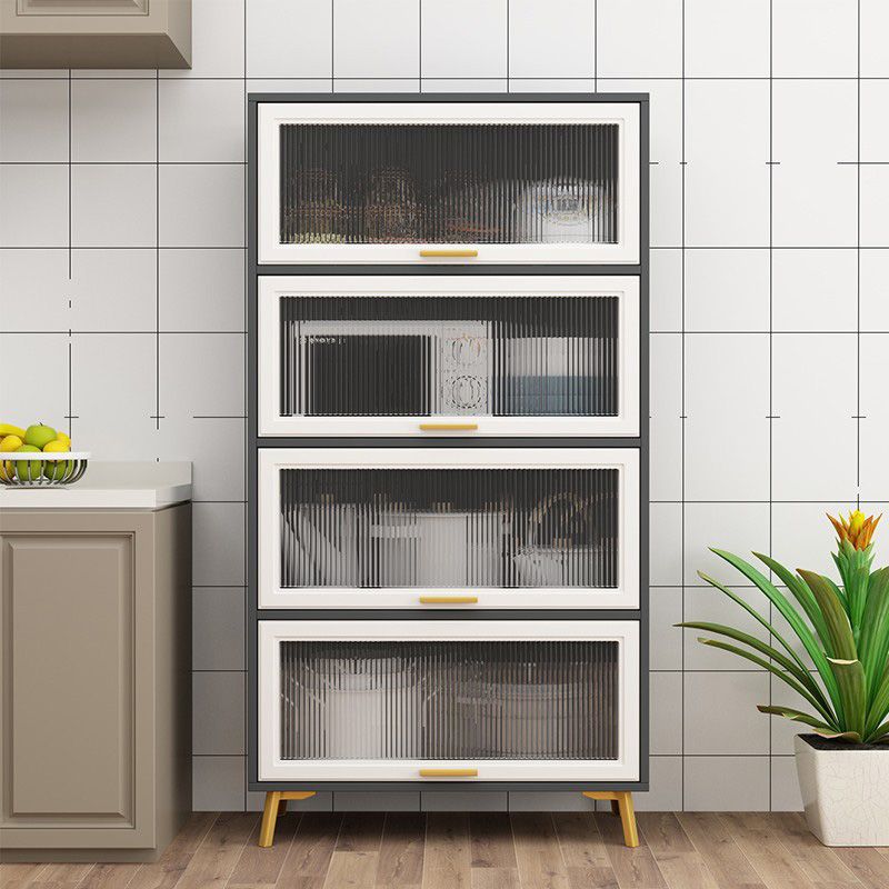 Contemporary Kitchen Dining Server Manufactured Wood Dining Server with Glass Doors Clearhalo 'buffet_sideboard' 'Buffets & Sideboards' 'Furniture' 'furniture_buffet_sideboard' 'Kitchen & Dining Furniture' 1200x1200_adc64bd3-1db6-4a3f-a810-cd3a21f1b435