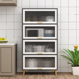 Contemporary Kitchen Dining Server Manufactured Wood Dining Server with Glass Doors Clearhalo 'buffet_sideboard' 'Buffets & Sideboards' 'Furniture' 'furniture_buffet_sideboard' 'Kitchen & Dining Furniture' 1200x1200_adc64bd3-1db6-4a3f-a810-cd3a21f1b435