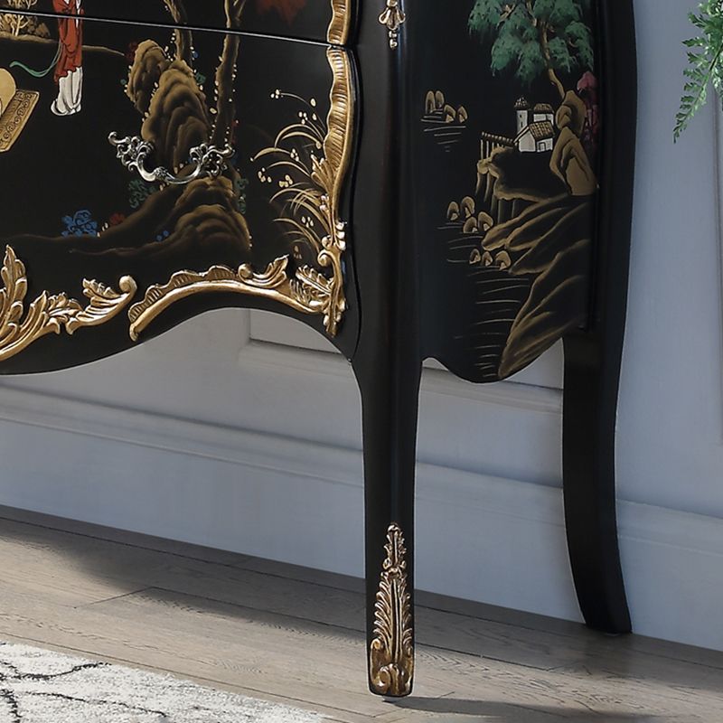 Chox de almacenamiento tradicional dormitorio de almacenamiento de madera sólida con cajones