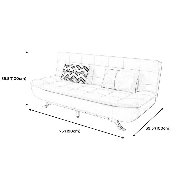Armless Convertible Sofa with Biscuit Back Foldable Sofa for Living Room,Apartment Clearhalo 'furn' 'furn_sofas' 'Furniture' 'furniture_sofas' 'kitchen' 'kitchen_sofas' 'Living Room Furniture' 'Sofa' 'sofas' 1200x1200_adc7ac56-c564-47c2-9ab7-23ce0ceb9afe