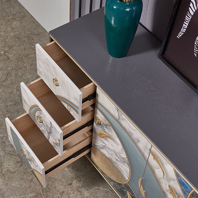 Contemporary Buffet Sideboard Solid Wood Buffet Server for Kitchen Clearhalo 'buffet_sideboard' 'Buffets & Sideboards' 'furn' 'furn_buffet_sideboard' 'Furniture' 'Kitchen & Dining Furniture' 1200x1200_adc861ca-b749-451d-b2f7-32d4c2e47be1