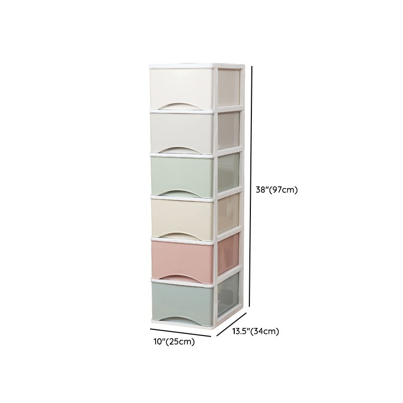 Archivo de archivos de plástico Archivo de panel de color lateral con cajones para la oficina en casa