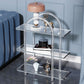 Contemporary Clear Acrylic Sofa Side Accent Table 4 Legs End Table with Storage Shelves Clearhalo 'Coffee & Accent Tables' 'End & Side Tables' 'end_side_tables' 'furn' 'furn_end_side_tables' 'Furniture' 'Living Room Furniture' 1200x1200_adc88b9b-00f2-469b-9f87-cbc3a7cd4af2