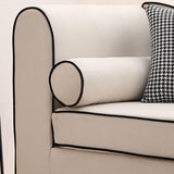 Modern Cushioned Chaise Lounge One Armed Chaise with Recessed Arms for Living Room Clearhalo 'Chairs & Seating' 'Chaise Lounge' 'chaise_lounge' 'furn' 'furn_chaise_lounge' 'Furniture' 'Living Room Furniture' 1200x1200_adc926e3-1dee-4d65-8478-7014fc3b7ebc