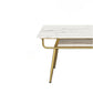 Traditional Luxury Dining Table Rectangle 4 Legs Dining Table with Gold Frame Clearhalo 'Dining Tables & Seating' 'Dining Tables' 'dining_table' 'furn' 'furn_dining_table' 'Furniture' 'furniture_dining_table' 'Kitchen & Dining Furniture' 'kitchen' 'kitchen_dining_table' 1200x1200_adcad46d-641b-4bfa-9c4e-42c93110f5f4