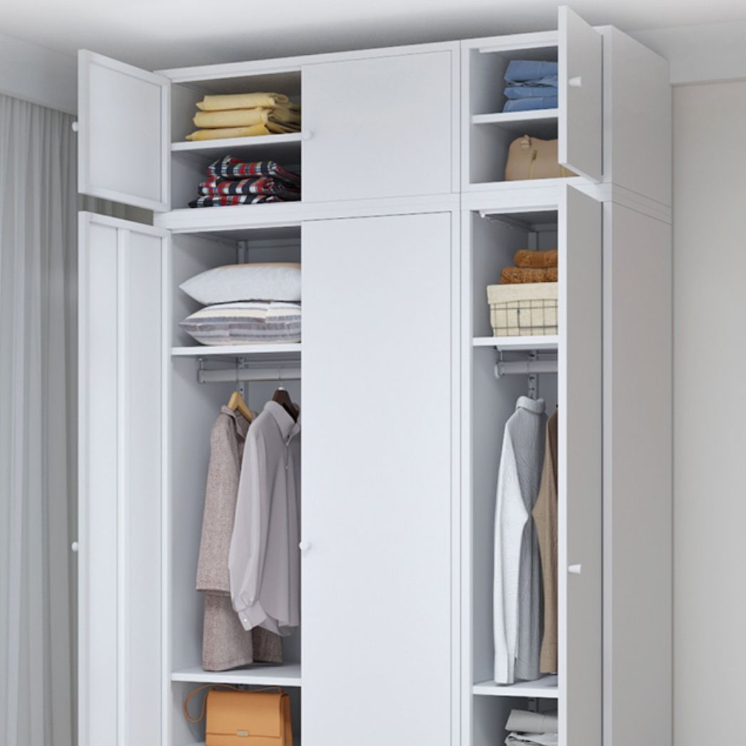 Metallic Finish Cabinet with Legs Contemporary Metal Wardrobe for Home Clearhalo 'Armoires & Wardrobes' 'armoires_wardrobes' 'Bedroom Furniture' 'furn' 'furn_armoires_wardrobes' 'Furniture' 1200x1200_adcd3504-b857-4324-bad4-db2878229dec