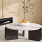 13"H eigentijdse salontafel 3 poten ronde koffiecocktailtafel
