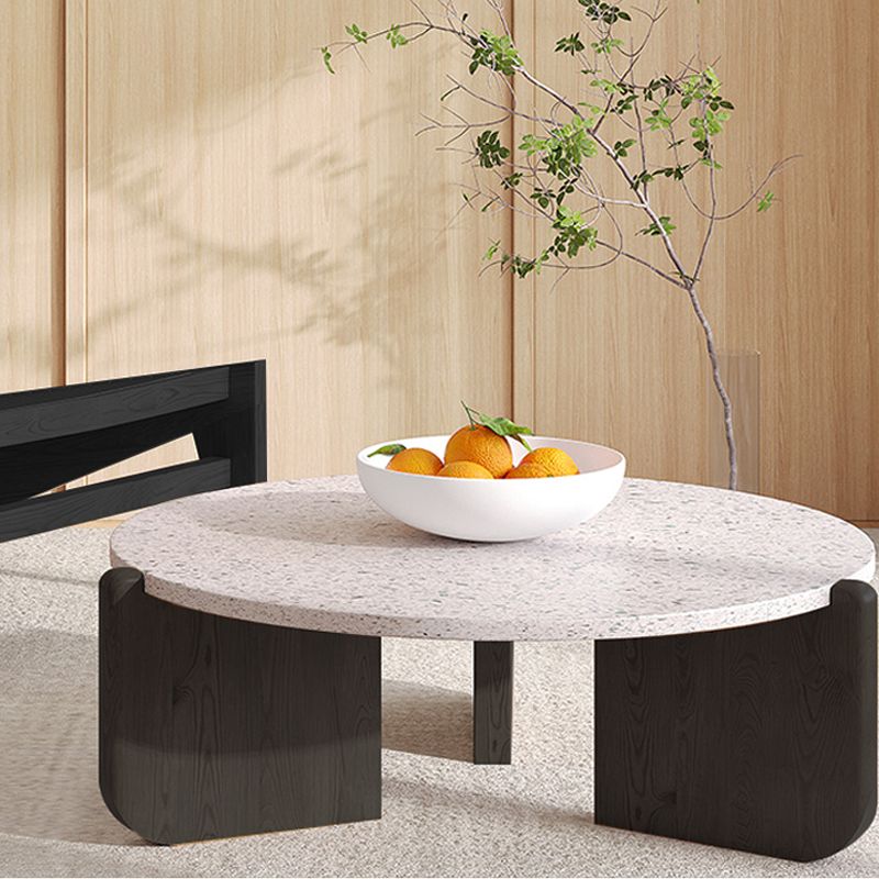 13"H eigentijdse salontafel 3 poten ronde koffiecocktailtafel