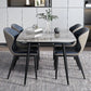 Sintered Stone Dining Table Industrial Style Black 4 Legs Base Rectangle Table for Dining Room Clearhalo ' dining_table' 'Dining Tables & Seating' 'Dining Tables' 'furn' 'furn_dining_table' 'Furniture' 'furniture_dining_table' 'Kitchen & Dining Furniture' 'kitchen&dining_furn' 'kitchen' 'kitchen_dining_table' 1200x1200_adce8385-01d0-4b51-81f8-897e3684026b