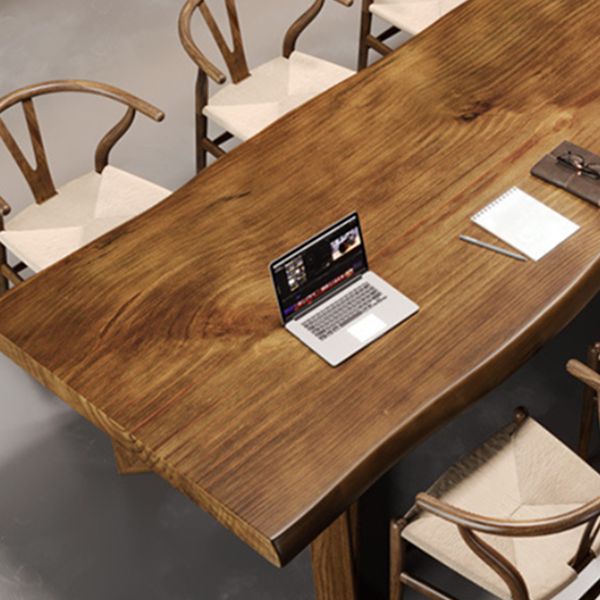 モダンなダイニングルームセット1/4/9 PCS長方形のテーブル付きソリッドウッドダイニングセット