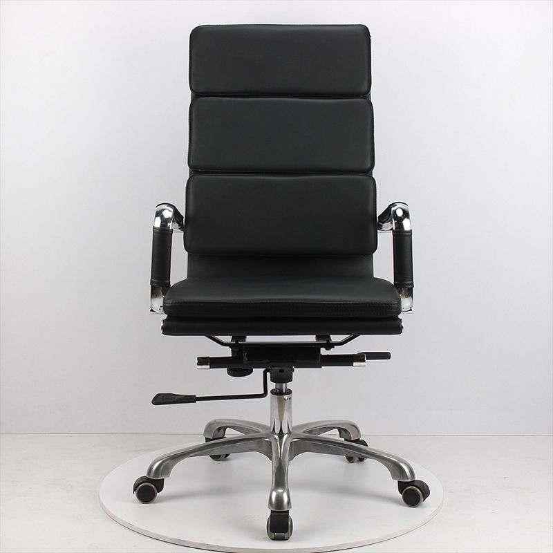 Modern Office Chair Fixed Arms Leather No Distressing Desk Chair with Wheels Clearhalo 'furn' 'furn_office_chair' 'Furniture' 'Office Chairs' 'Office Furniture' 'office_chair' 1200x1200_adcf9ab5-99cd-4978-8e19-ca75ba7662e7