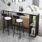 Faux Marble Bistro Bar Table Modern Rectangle Bar Table with Storage Clearhalo 'Bar Furniture' 'Bar Tables' 'bar_tables' 'furn' 'furn_bar_tables' 'Furniture' 'Kitchen & Dining Furniture' 1200x1200_adcfab63-c6ef-4a6d-88f9-62ab62890013