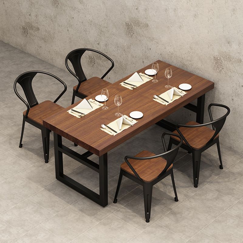 Industrial Dinner Room Dining Table Pine Solid Wood Dining Table