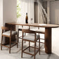 Industrial 1/4/5 Pieces Bar Table Set Pine Wood Counter Table with High Stools