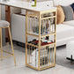 Glam White Marble Bar Table with Rectangle Table Top Gold Sled Table - 42" H Clearhalo 'Bar Furniture' 'Bar Tables' 'bar_tables' 'furn' 'furn_bar_tables' 'Furniture' 'furniture_bar_tables' 'Kitchen & Dining Furniture' 1200x1200_add2f45d-54f8-41ba-9313-35918e88f165