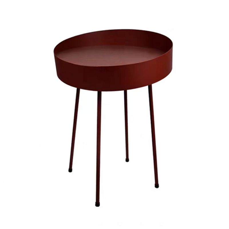 メタルラウンドコーヒーテーブルミッドセンチュリーモダン4脚カクテルテーブル