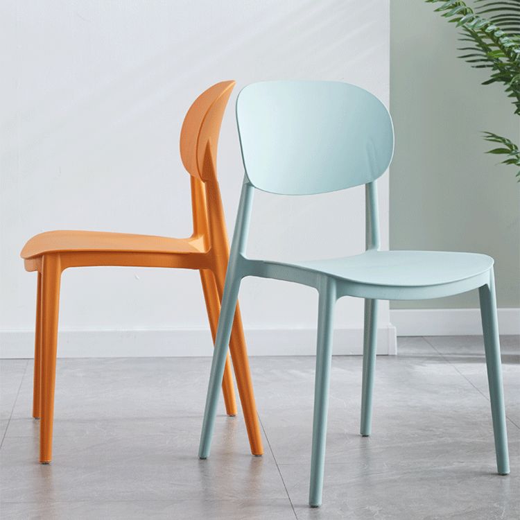 Plastic Scandinavian Dining Room Chair Matte Finish Open Back Dining Side Chair Clearhalo ' kitchen&dining_furn' 'Dining Chairs' 'Dining Tables & Seating' 'dining_chair' 'furn' 'furn_dining_chair' 'Furniture' 'furniture_dining_chair' 'Kitchen & Dining Furniture' 'kitchen' 1200x1200_add3a49c-7ec7-46d0-92a6-44640382e772