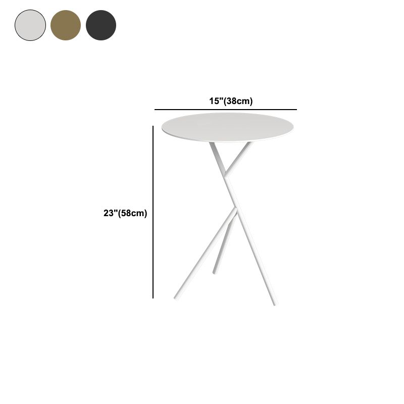 Midden-eeuwse metalen ronde bovenste zijtabel 22.8-inch abstracte eindtabel