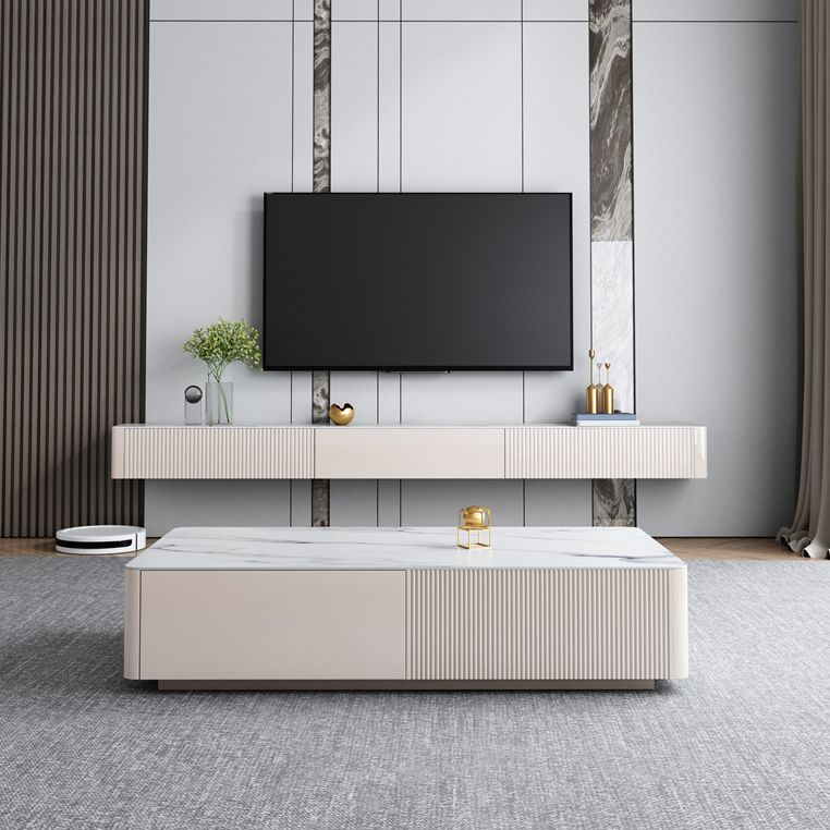 焼結された石造りのフローティングテレビコンソールモダンホームエンクロースストレージテレビキャビネット