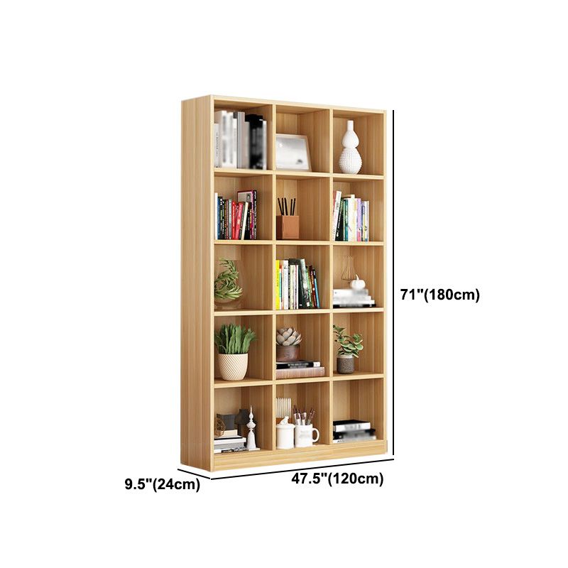 Closed Back Wood Bookshelf Scandinavian Style Bookcase for Home Office Clearhalo 'Bookcases' 'furn' 'furn_bookcases' 'Furniture' 'furniture_bookcases' 'kitchen' 'kitchen_bookcases' 'Living Room Furniture' 'Office Furniture' 1200x1200_add51175-b427-413b-a535-6249c59c8ea5