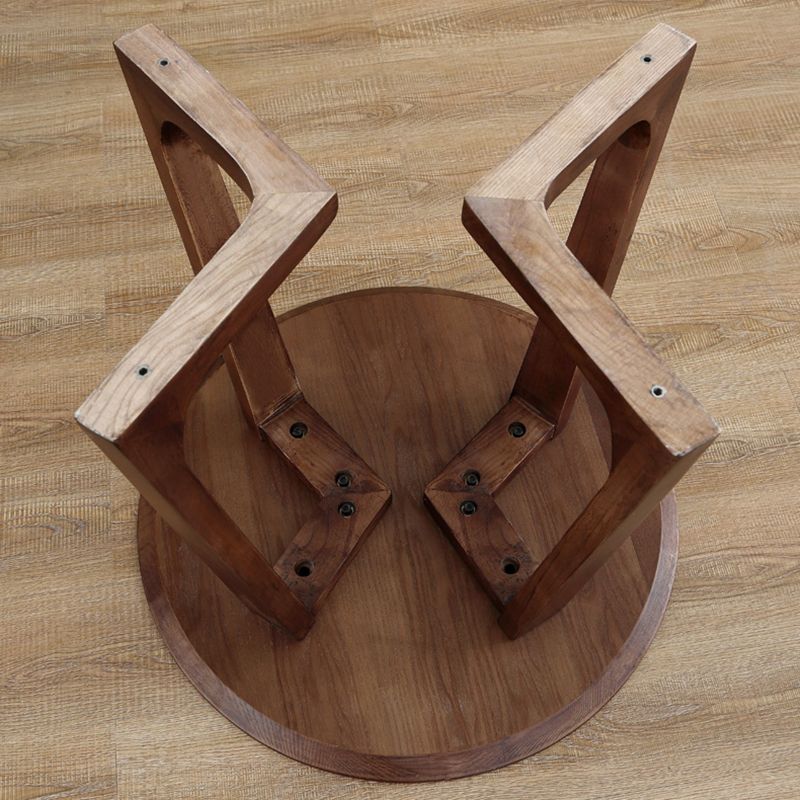 Round Casual Dining Table Wood Color Fixed Table with Ashwood Solid Wood Clearhalo ' dining_table' 'Dining Tables & Seating' 'Dining Tables' 'furn' 'furn_dining_table' 'Furniture' 'furniture_dining_table' 'Kitchen & Dining Furniture' 'kitchen&dining_furn' 'kitchen' 'kitchen_dining_table' 1200x1200_add711bf-9e2e-4b6e-a279-95b6d80e0222