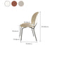 Indoor-Outdoor Curved Side Chair Open Back Dining Upholstered Chair