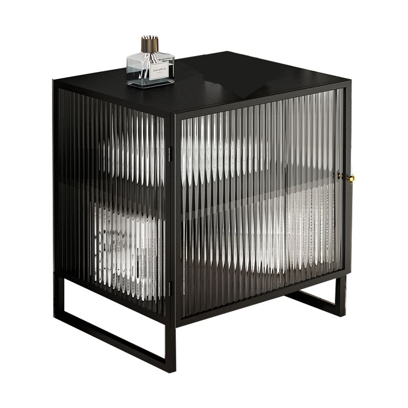 Moderna cama de metal nocturno patas de 1 estante incluida gabinete de cama