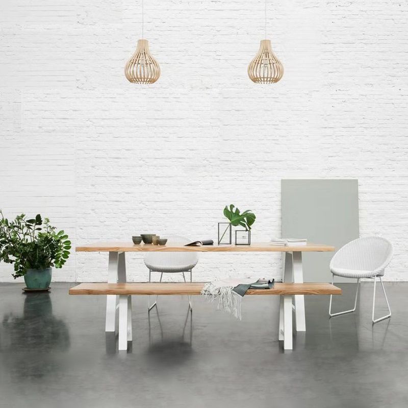 Rectangle Double Pedestal Glam Dining Table Solid Wood Fixed Table Clearhalo ' dining_table' 'Dining Tables & Seating' 'Dining Tables' 'furn' 'furn_dining_table' 'Furniture' 'furniture_dining_table' 'Kitchen & Dining Furniture' 'kitchen&dining_furn' 'kitchen' 'kitchen_dining_table' 1200x1200_add868f0-5063-4605-b6db-6d38a456ed81