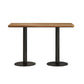 Table de dîner en bois industriel Table marron avec cadre noir pour salle à manger