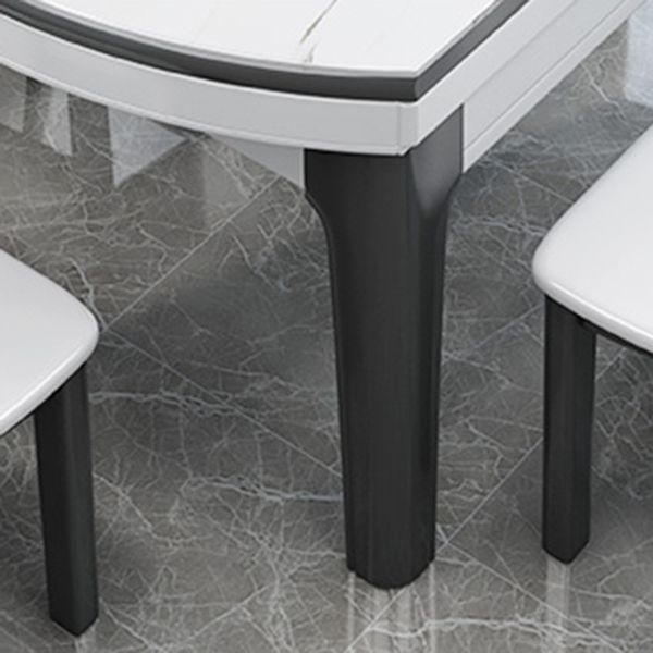 Extendable Sintered Stone Round Table Modern Dining Table with Wooden 4 Legs Clearhalo ' dining_table' 'Dining Tables & Seating' 'Dining Tables' 'furn' 'furn_dining_table' 'Furniture' 'furniture_dining_table' 'Kitchen & Dining Furniture' 'kitchen&dining_furn' 'kitchen' 'kitchen_dining_table' 1200x1200_add9fe9d-0728-496e-8b60-bb903f373a9d