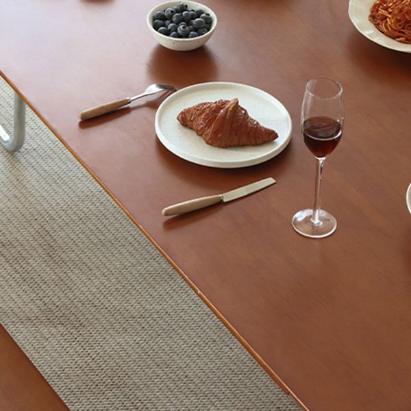 Modern Rectangle Dining Table with Stainless Steel Leg for Living Room Clearhalo 'Dining Tables & Seating' 'Dining Tables' 'dining_table' 'furn' 'furn_dining_table' 'Furniture' 'Kitchen & Dining Furniture' 1200x1200_addaea50-7044-43aa-88f9-f668c7f3c7ed