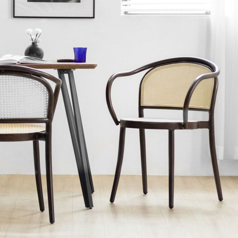 Scandinavian Arm Open Back Chairs for Home Wood Dining Chairs Clearhalo 'Dining Chairs' 'Dining Tables & Seating' 'dining_chair' 'furn' 'furn_dining_chair' 'Furniture' 'Kitchen & Dining Furniture' 1200x1200_addca2dd-c1f6-42ce-a8aa-4f05f7e13621