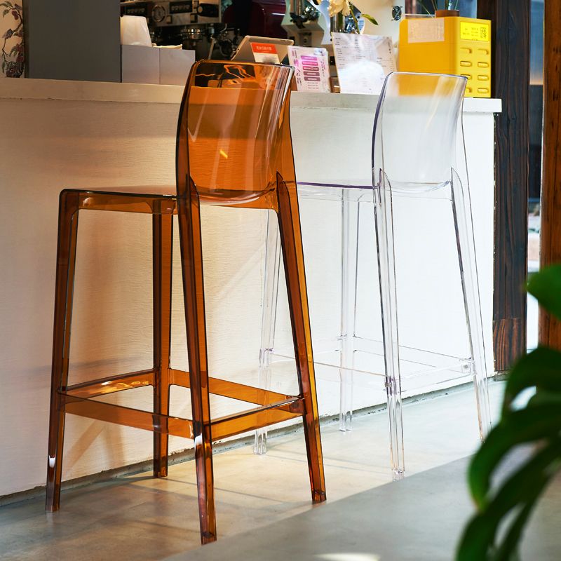 Scandinavian Armless Bar Stool Acrylic Low Back Counter Stool Clearhalo 'Bar Furniture' 'Bar Stools' 'bar_stools' 'furn' 'furn_bar_stools' 'Furniture' 'Kitchen & Dining Furniture' 1200x1200_addd383c-aefa-4417-a7ec-4e035d9ac129