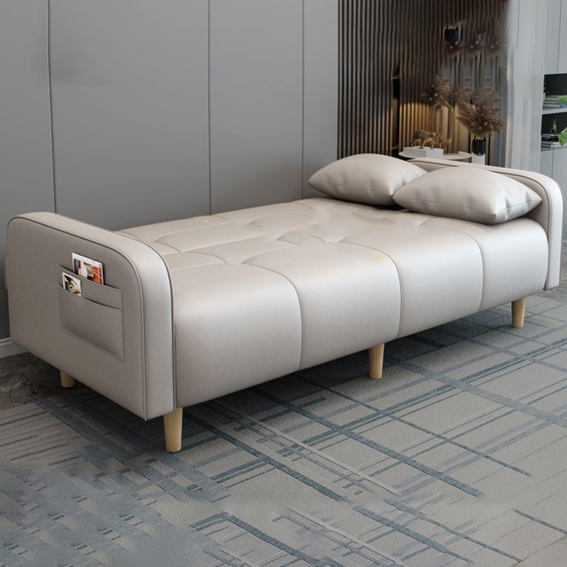 Modern Square Arm Standard Sofa Bed Dual Purpose Sofa with Bolster Pillows for Living Room Clearhalo 'furn' 'furn_sofas' 'Furniture' 'furniture_sofas' 'kitchen' 'kitchen_sofas' 'Living Room Furniture' 'Sofa' 'sofas' 1200x1200_adddc406-960a-4882-aed9-515876f82e21