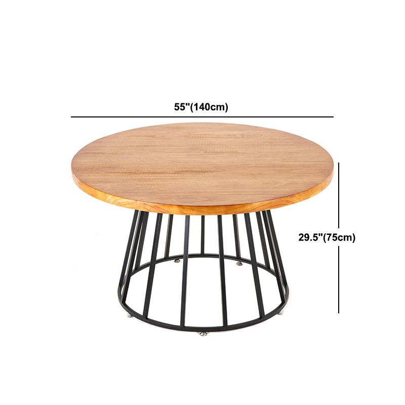 Solid Wood Dining Table Contemporary Round Dining Table with Pedestal Base