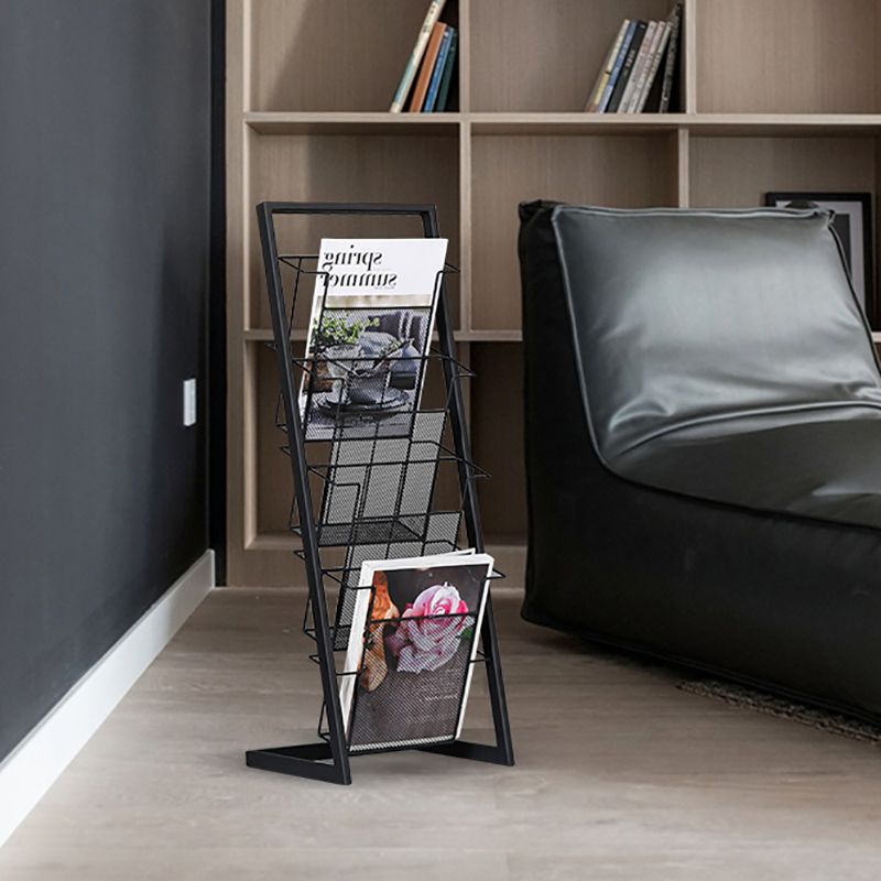 Contemporary Closed Back Bookcase Vertical Metal Bookshelf with Shelves Clearhalo 'Bookcases' 'furn' 'furn_bookcases' 'Furniture' 'Office Furniture' 1200x1200_adde5b6b-5c77-43d8-bbc5-aaafe2d6a542