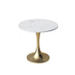 White Stone Table for Home Traditional Luxury Round Dining Table