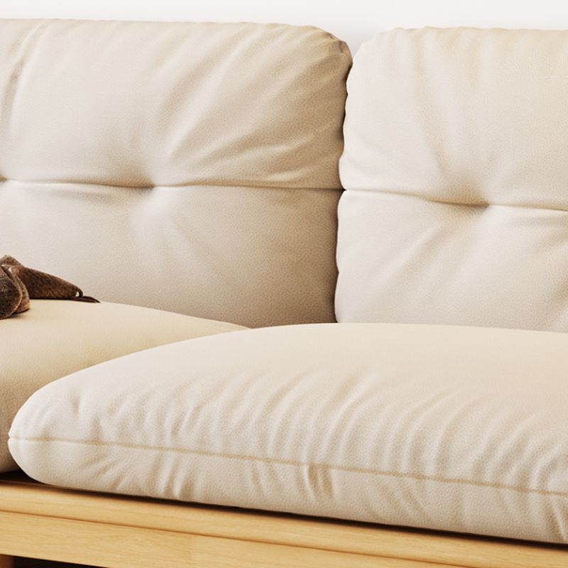 Solid Wood Tufted Settee Flared Arm Beige Cushions Sofa -39.4" H Clearhalo 'furn' 'furn_sofas' 'Furniture' 'Living Room Furniture' 'Sofa' 'sofas' 1200x1200_addf84da-d1e5-4ecc-95f3-ec41ab17fd8e