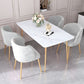 Luxury 1/2/5 Pieces Rectangle Dining Set Sintered Stone Dining Table with Chairs Clearhalo 'Dining Room Sets' 'Dining Tables & Seating' 'dining_room_set' 'furn' 'furn_dining_room_set' 'Furniture' 'furniture_dining_room_set' 'Kitchen & Dining Furniture' 1200x1200_ade09544-28da-465c-917f-25382efc8a80
