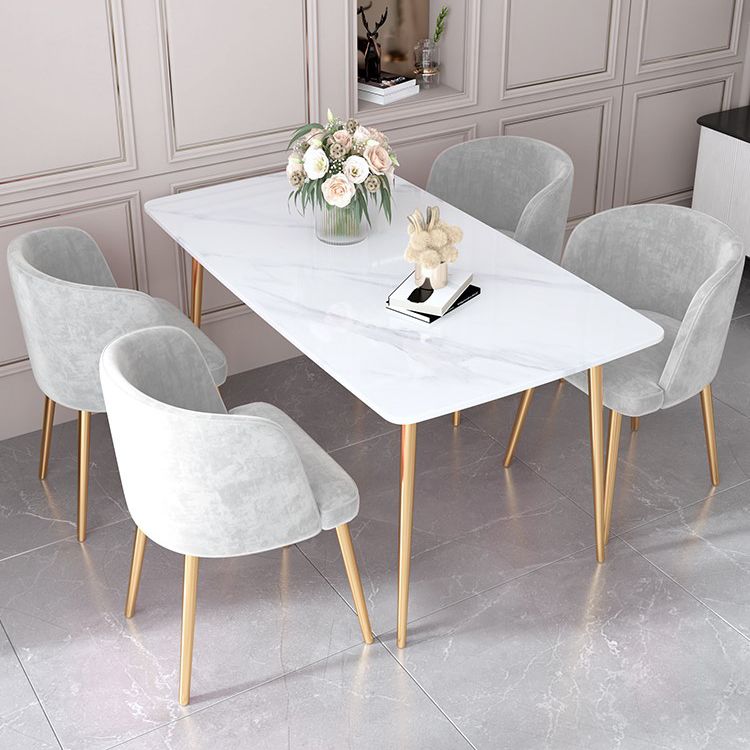 Luxury 1/2/5 Pieces Rectangle Dining Set Sintered Stone Dining Table with Chairs Clearhalo 'Dining Room Sets' 'Dining Tables & Seating' 'dining_room_set' 'furn' 'furn_dining_room_set' 'Furniture' 'furniture_dining_room_set' 'Kitchen & Dining Furniture' 1200x1200_ade09544-28da-465c-917f-25382efc8a80