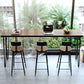 Rectangle Bar Pub Table Set 1/4 Pcs Solid Wood Top Bar Table and Iron Stools Clearhalo 'Bar Furniture' 'furn' 'furn_home_bar_bar_sets' 'Furniture' 'Home Bars & Bar Sets' 'home_bar_bar_sets' 'Kitchen & Dining Furniture' 1200x1200_ade0a3c3-9f50-4476-8ef5-1b37b44bc278