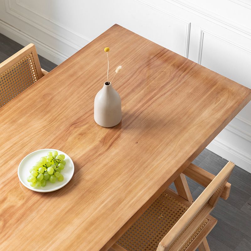 Rectangle Pine Wood Table Modern Double Pedestal Dining for Restaurant Clearhalo ' dining_table' 'Dining Tables & Seating' 'Dining Tables' 'furn' 'furn_dining_table' 'Furniture' 'furniture_dining_table' 'Kitchen & Dining Furniture' 'kitchen&dining_furn' 'kitchen' 'kitchen_dining_table' 1200x1200_ade180de-4c17-43c6-aaf1-272477599fe3