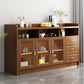 Contemporary Sideboard Rubber Wood Sideboard with Door and Drawer for Dining Room Clearhalo 'buffet_sideboard' 'Buffets & Sideboards' 'furn' 'furn_buffet_sideboard' 'Furniture' 'Kitchen & Dining Furniture' 1200x1200_ade1baab-058d-4d38-8ef6-19845efb3984
