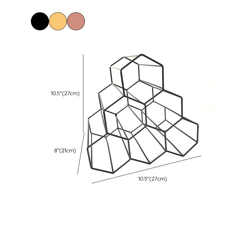 Glam Countertop Wine Rack Metal Wine Bottle Rack for Living Room