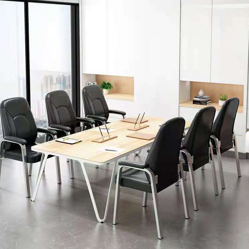 High Back Office Chair Fixed Armchair with Sponge/Latex Seat Clearhalo 'furn' 'furn_office_chair' 'Furniture' 'furniture_office_chair' 'Office Chairs' 'Office Furniture' 'office_chair' 1200x1200_ade41adc-7dad-4b96-8d66-24b268b0713c