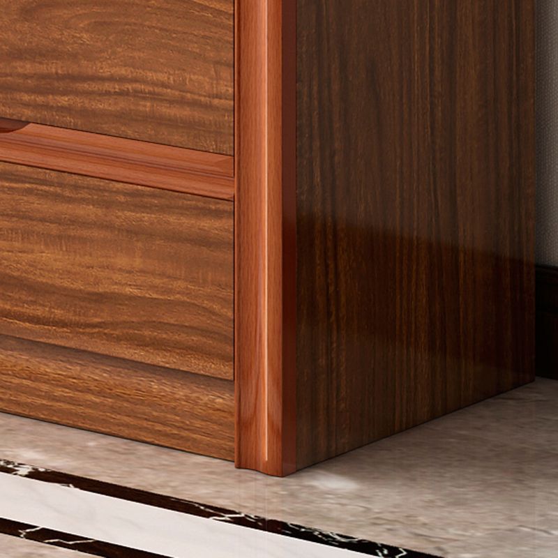 Coffre de rangement contemporain pour chambre à coucher en marron avec tiroirs