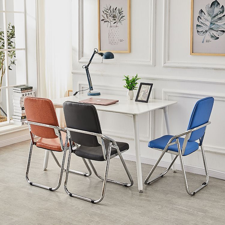 Modern Indoor-Outdoor Chair Metal Folding Armless Open Back Dining Side Chair Clearhalo ' kitchen&dining_furn' 'Dining Chairs' 'Dining Tables & Seating' 'dining_chair' 'furn' 'furn_dining_chair' 'Furniture' 'furniture_dining_chair' 'Kitchen & Dining Furniture' 'kitchen' 1200x1200_ade947f6-74af-4101-a798-98cb0e5126e4